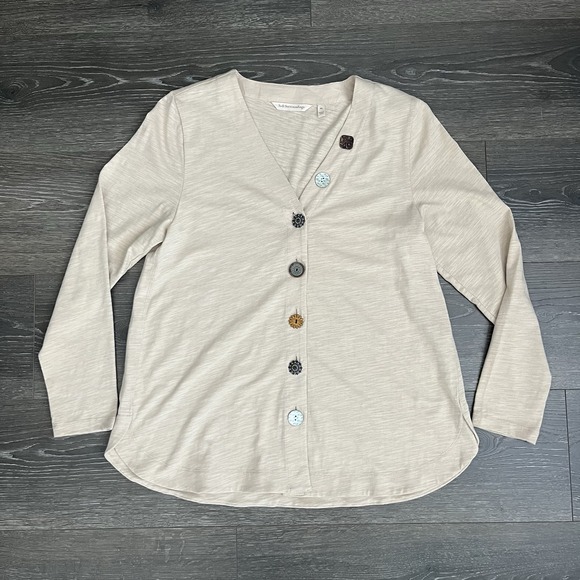 Soft Surroundings Tops - Soft Surroundings Sz Petite Small Womens‎ Delia Slub Cardigan Top Lagenlook Boho